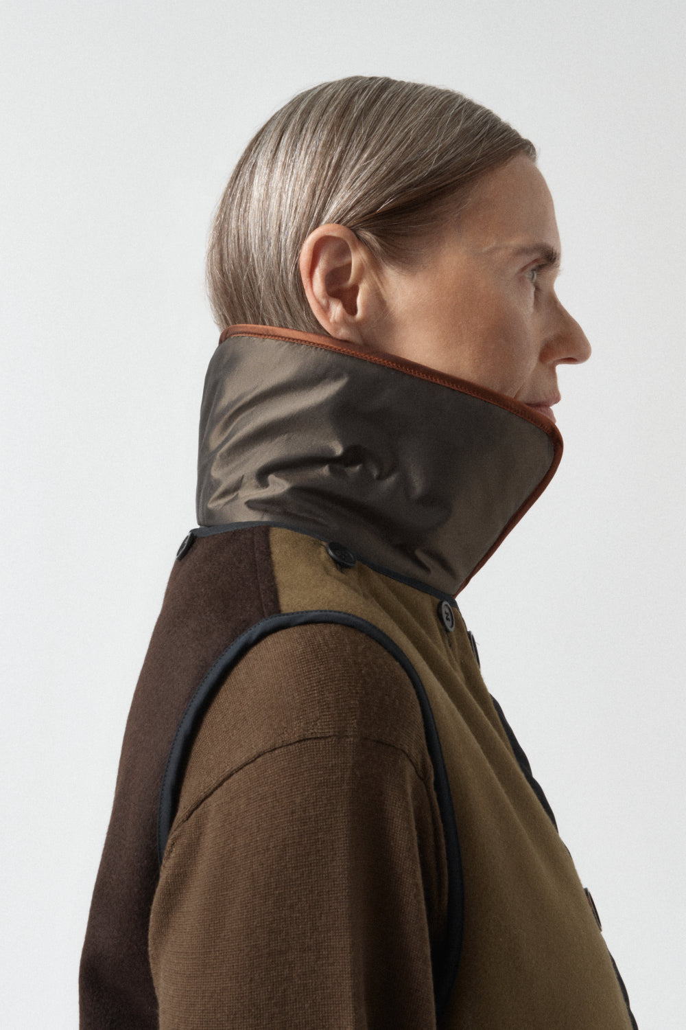 Quilted Collar - Amber / Peat