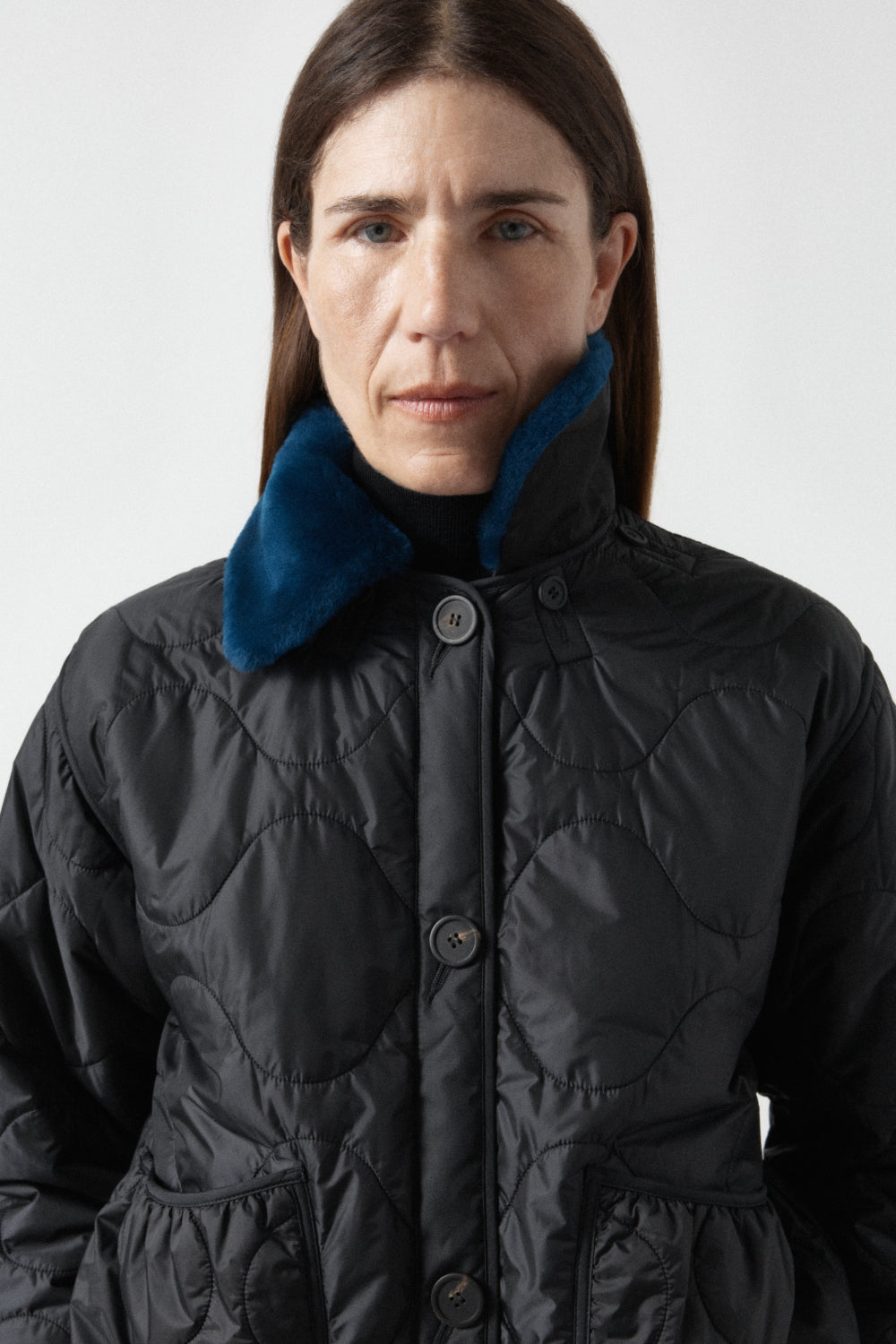 Shearling Collar - Petrol