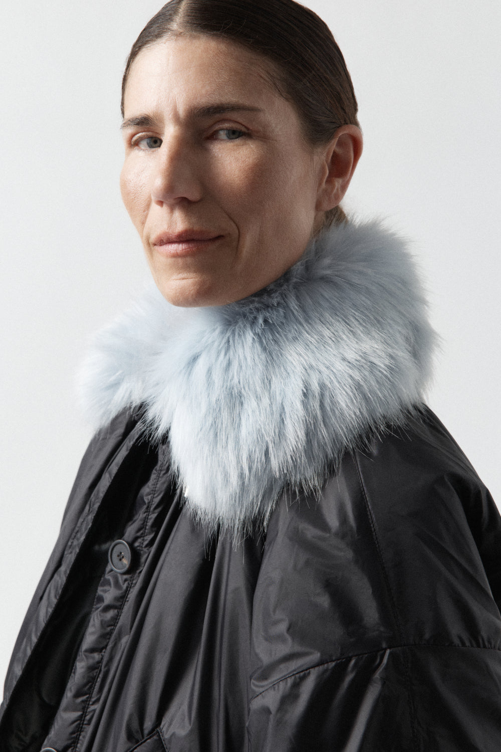 Faux Fur Collar - Sky Blue