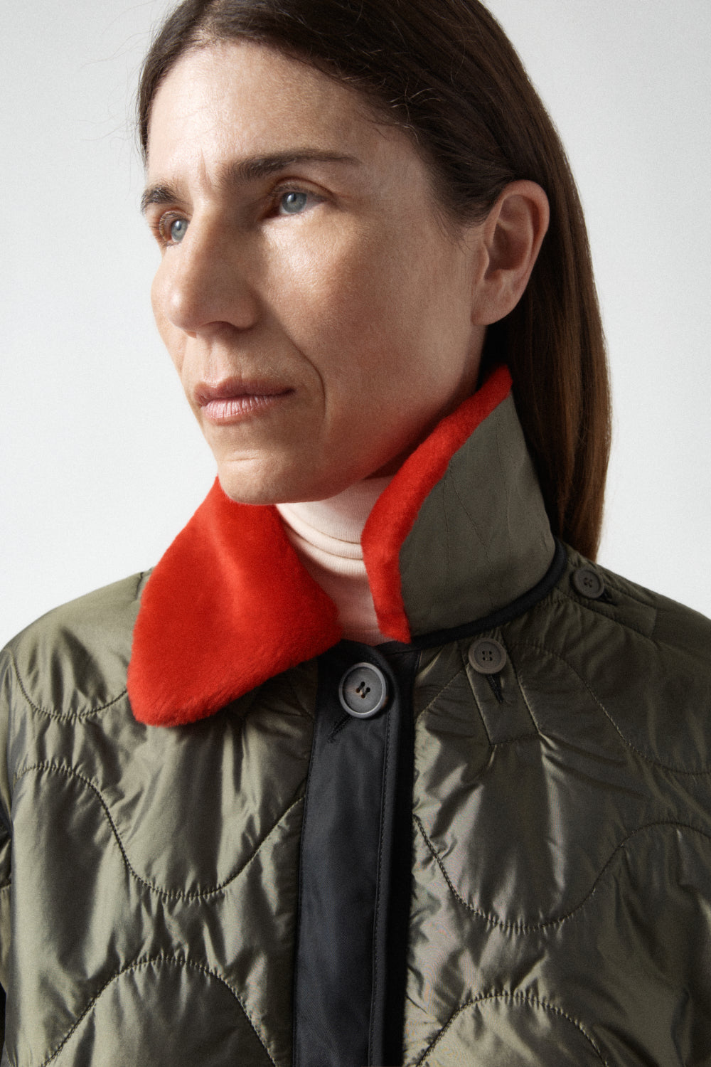 Shearling Collar - Cardinal Red