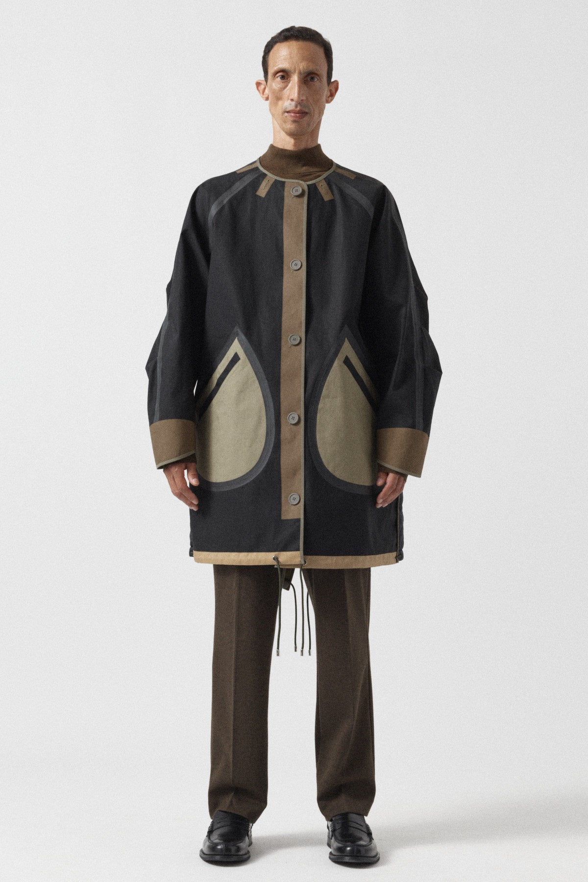 Weatherproof Men's Rain Parka - Pale Olive / Black