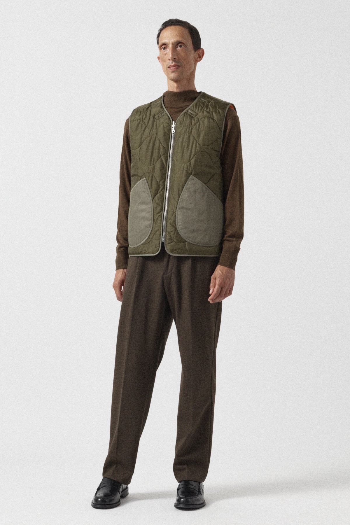 Signature Men's Utility Vest - Olive / Gold & Clementine