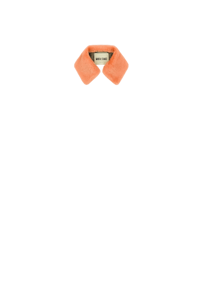 Shearling Collar - Bright Orange - Layer 8