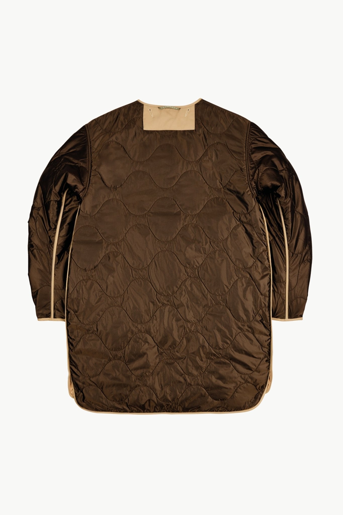 Signature Colourblock Wool Quilt - Camel & Mocha Brown / Bronze