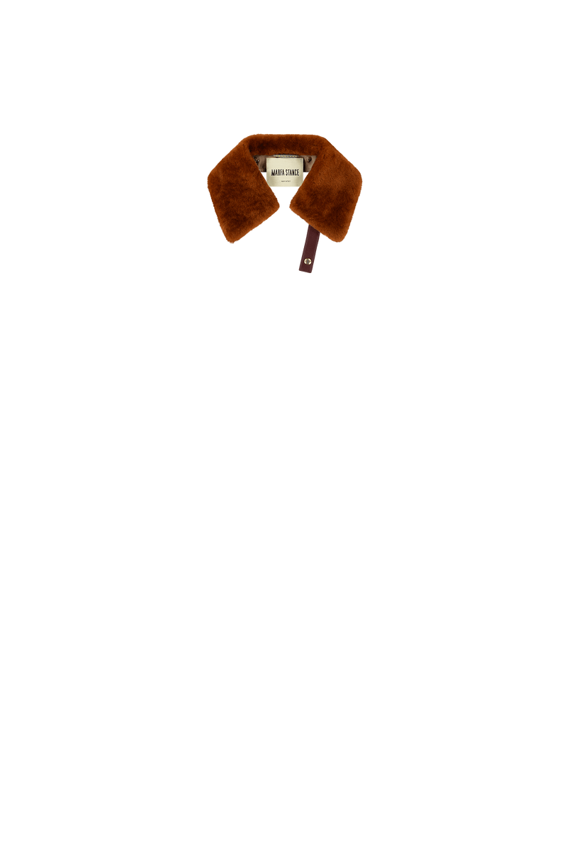 Aviator Shearling Latch Collar - Amber / Moss - Layer 8