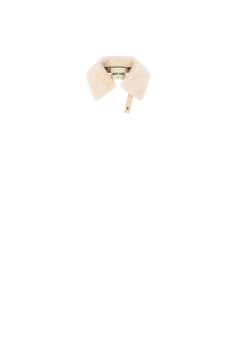 Aviator Shearling Latch Collar - Moss / Blush - Layer 8