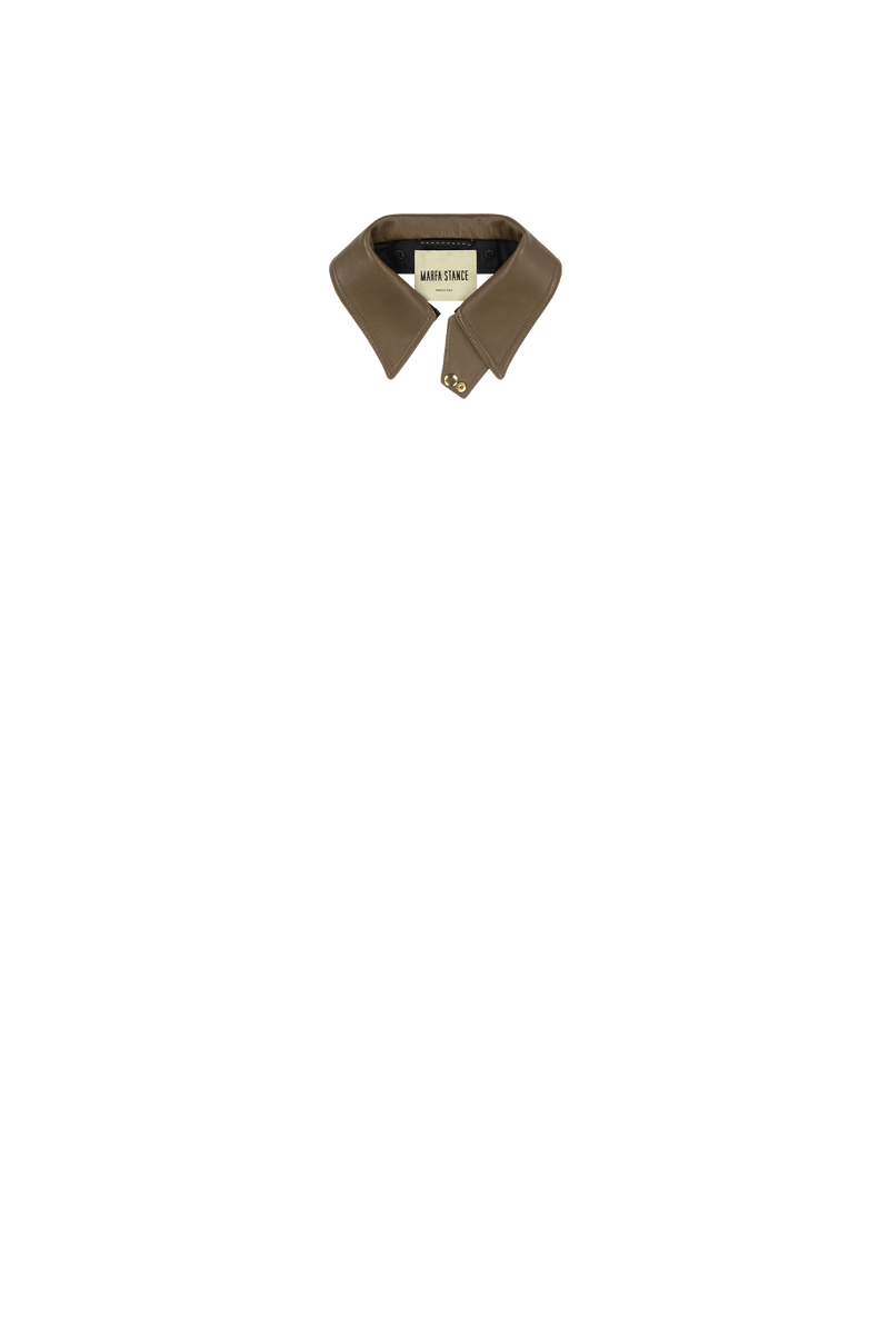 Leather Latch Collar - Moss - Layer 8
