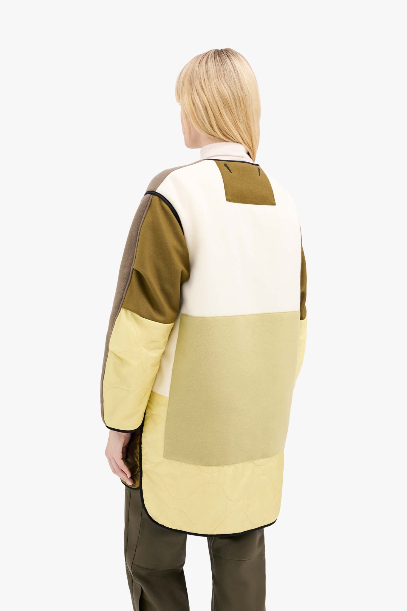 Signature Patchwork Wool Quilt - Olive & Antique Gold / Dark Olive