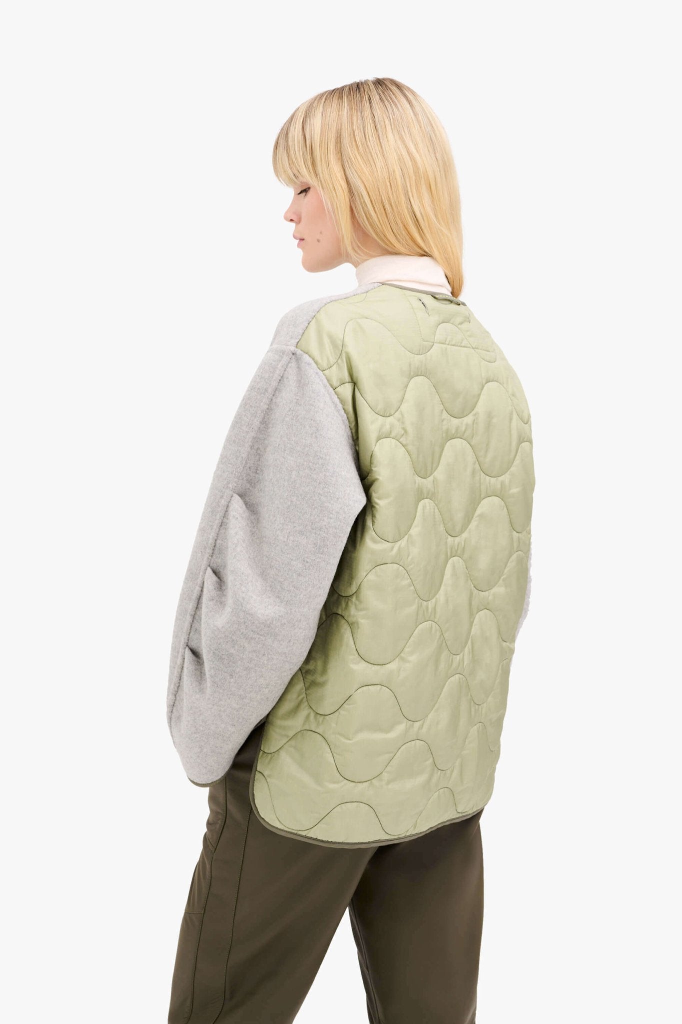 Signature Wool Peacoat - Cadet / Heather Grey