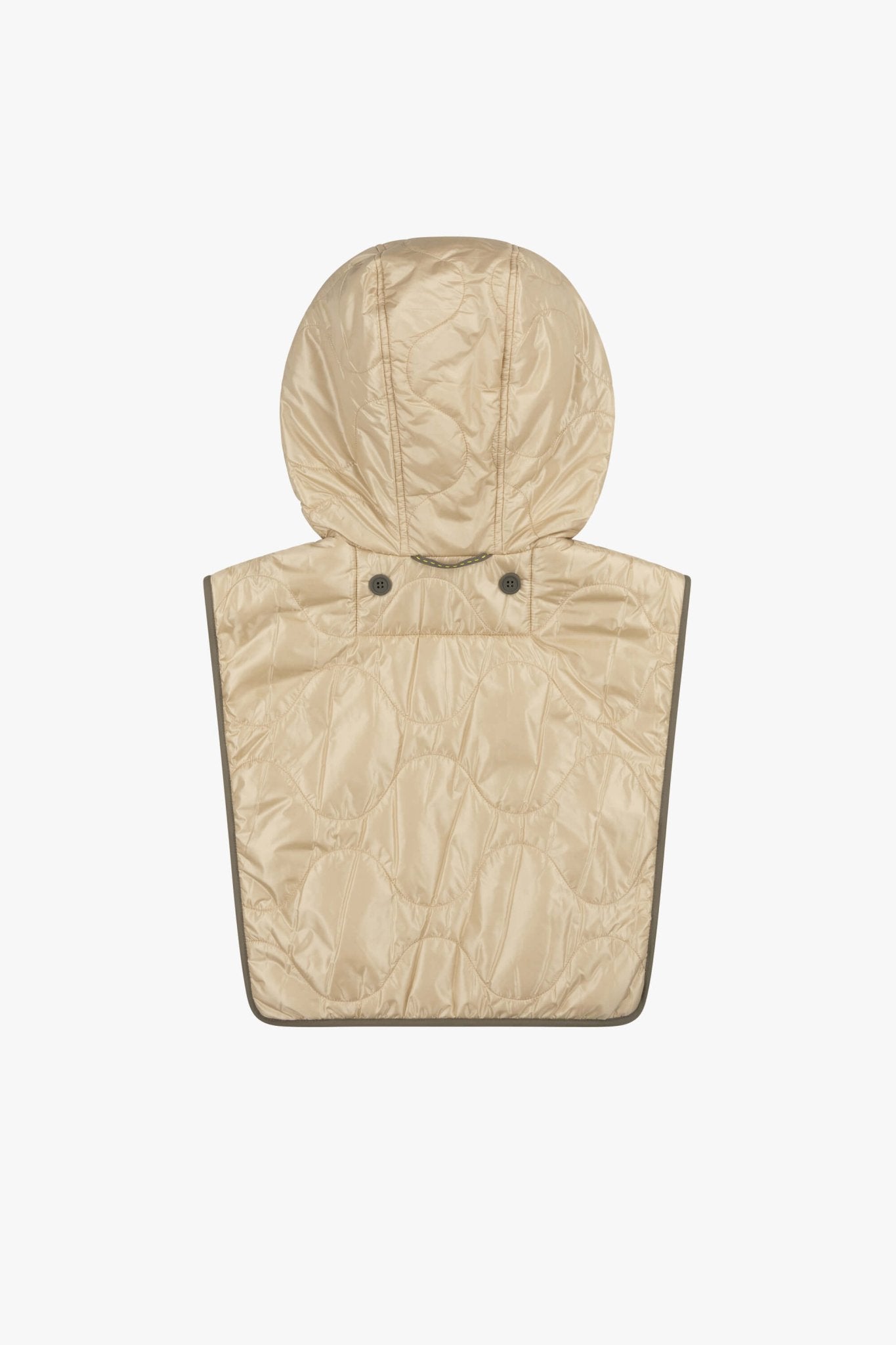Quilted Zip Hood - Antique Gold / Oyster
