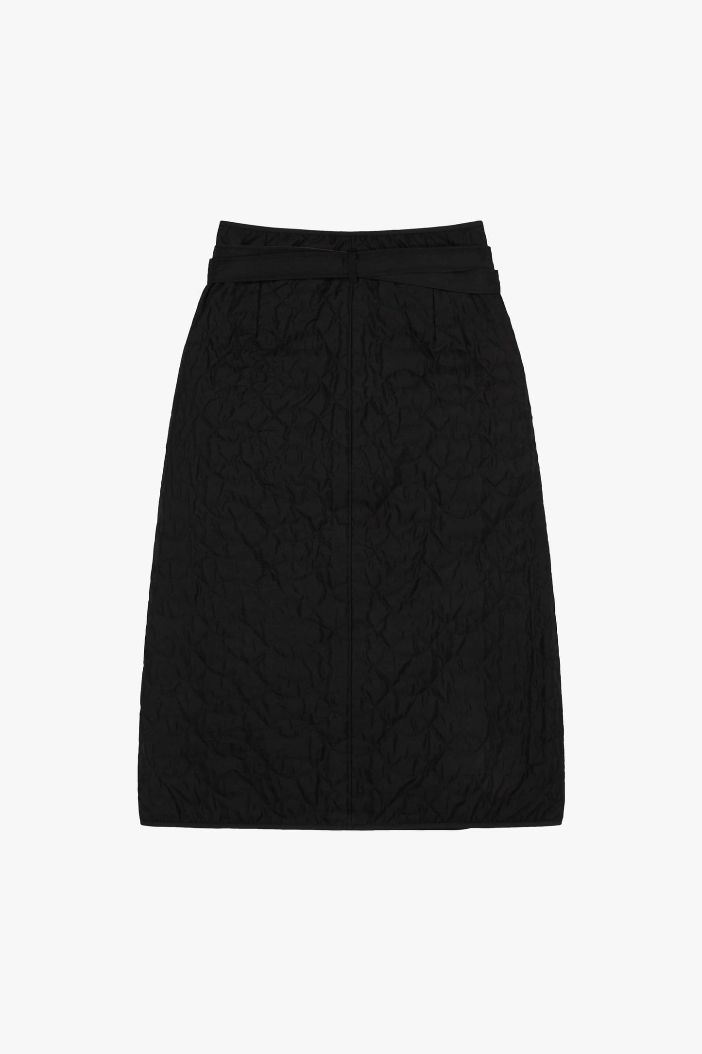 Silk Nylon Wrap Skirt - Black / Peat