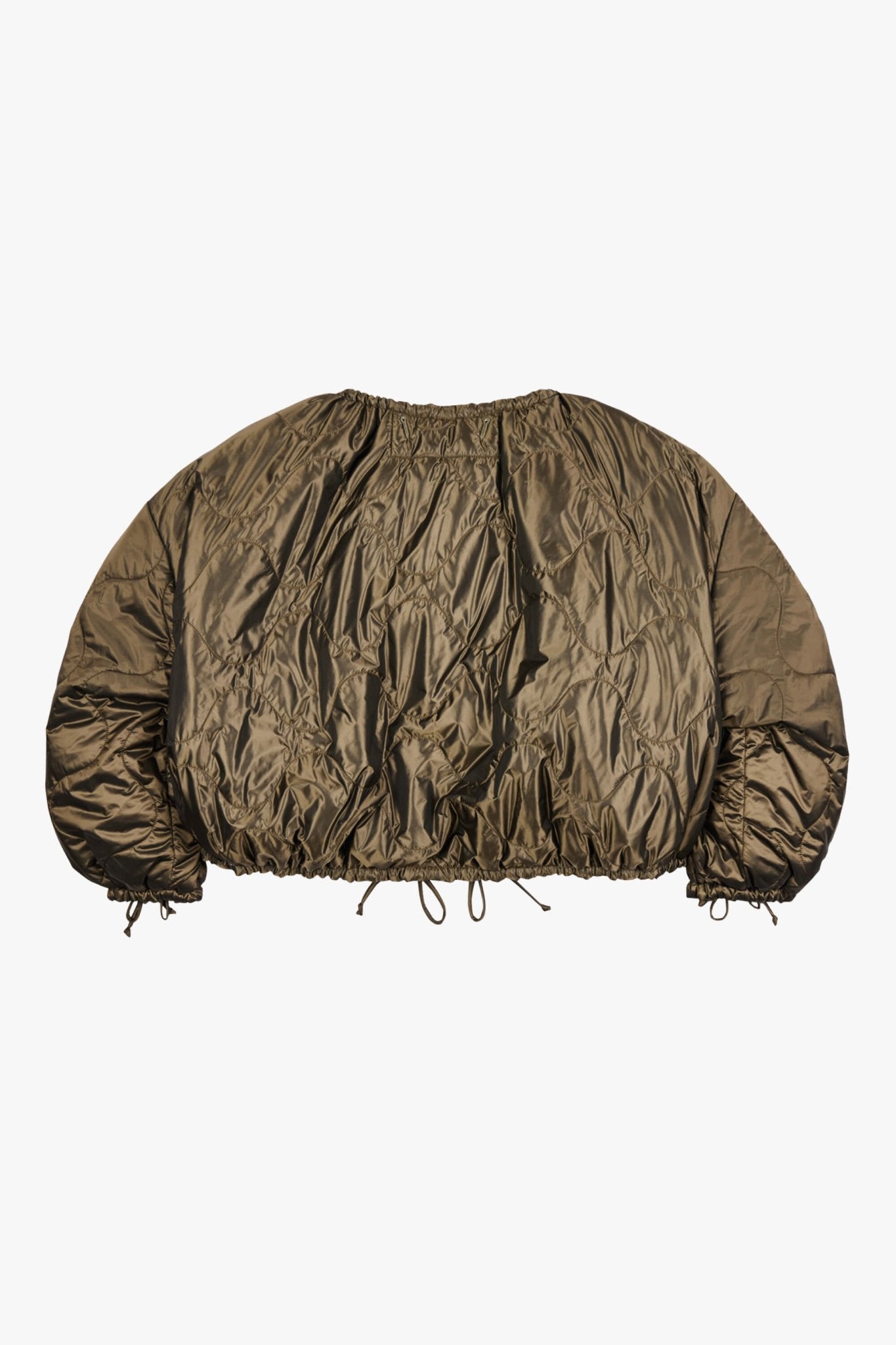 Parachute Quilted Bomber - Pale Yellow / Peat