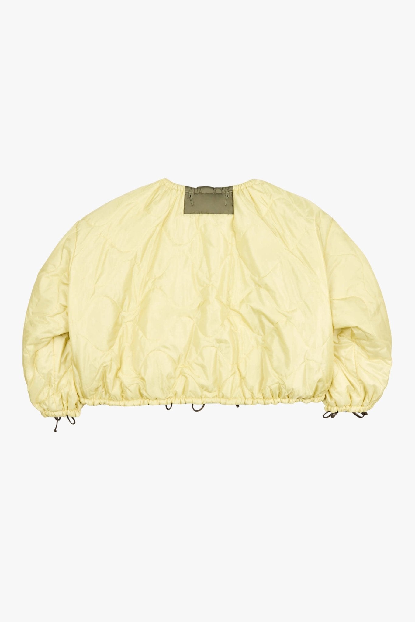 Parachute Quilted Bomber - Pale Yellow / Peat