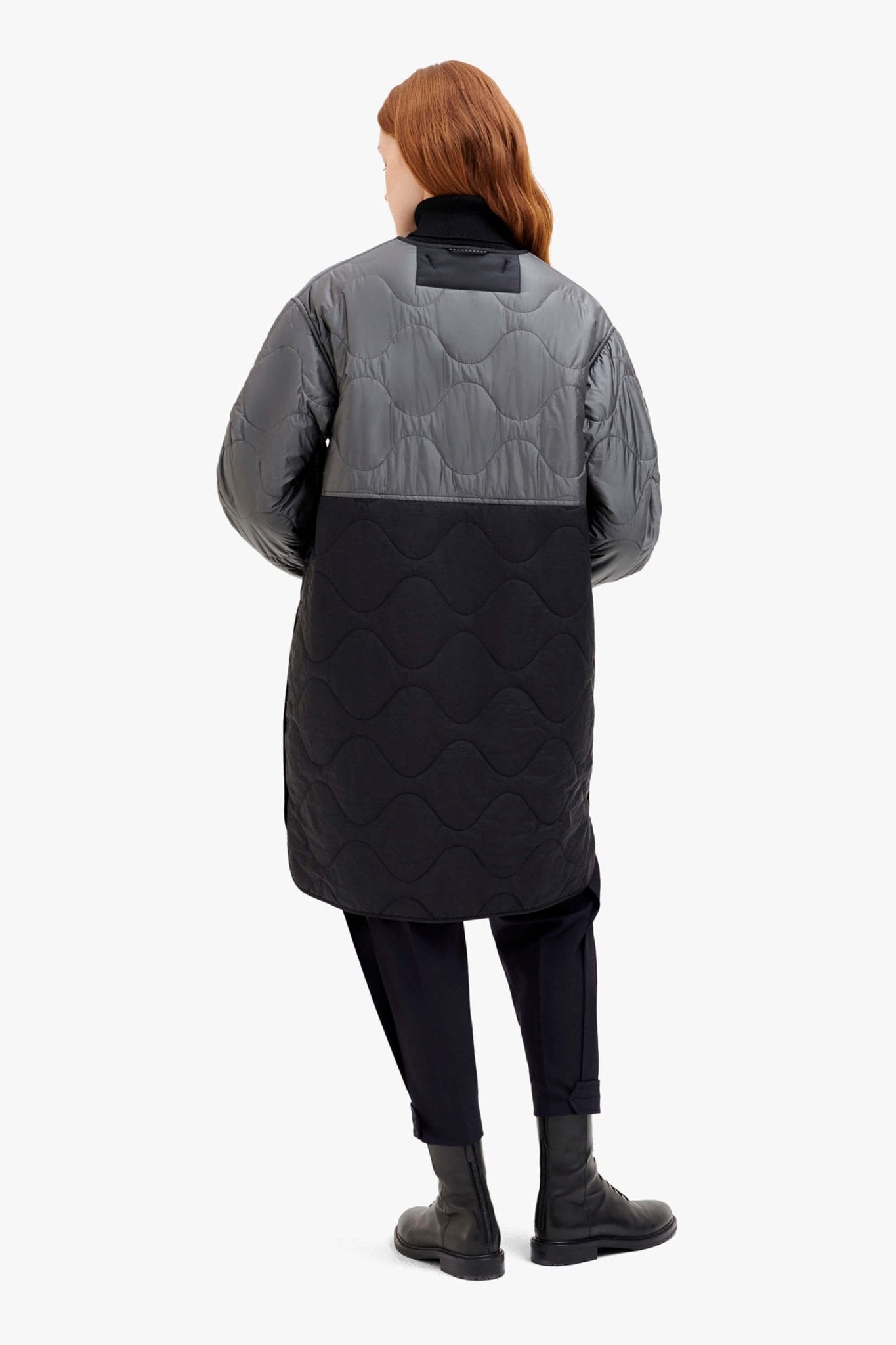 Signature Colourblock Quilt - Anthracite / Slate