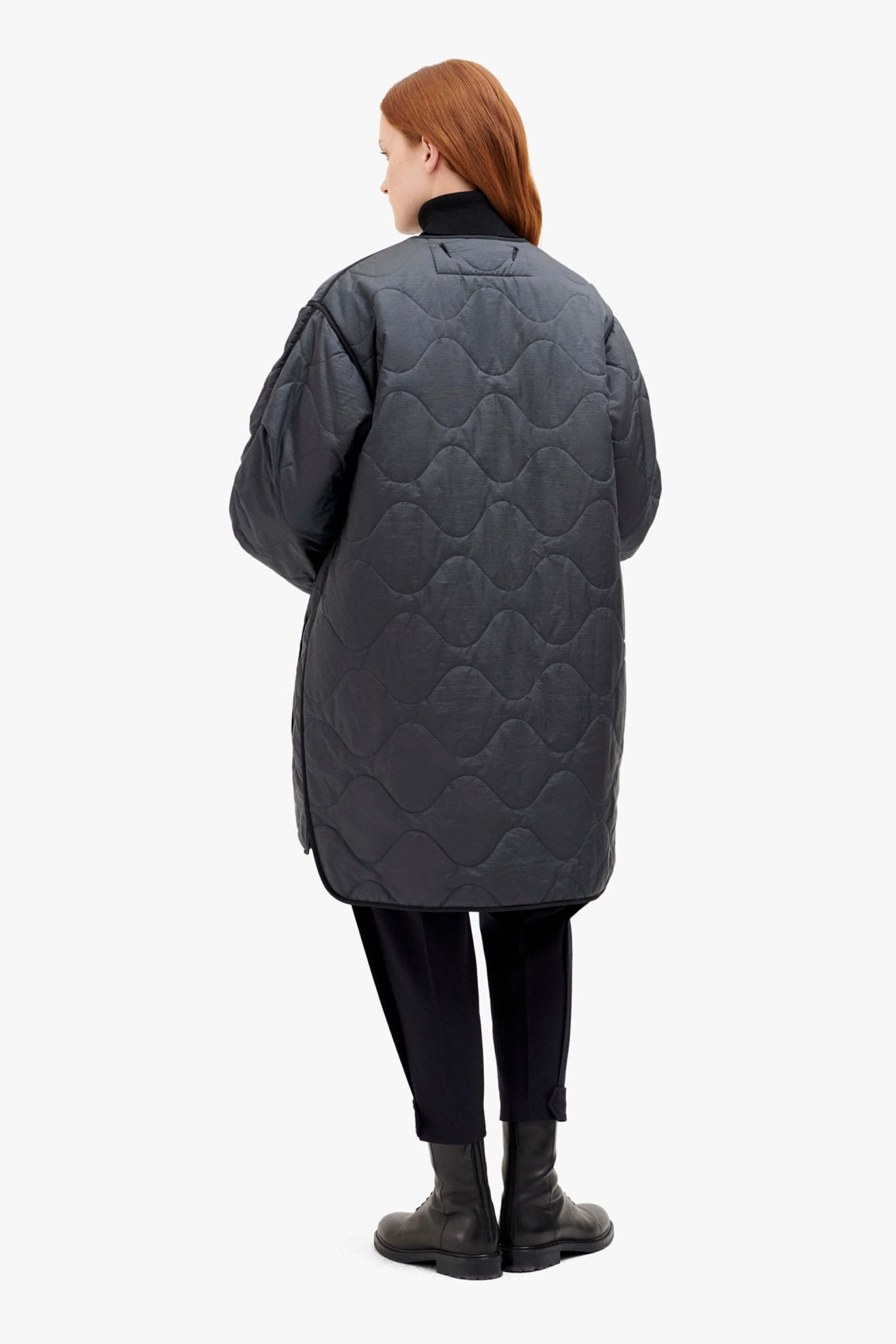 Signature Colourblock Quilt - Anthracite / Slate