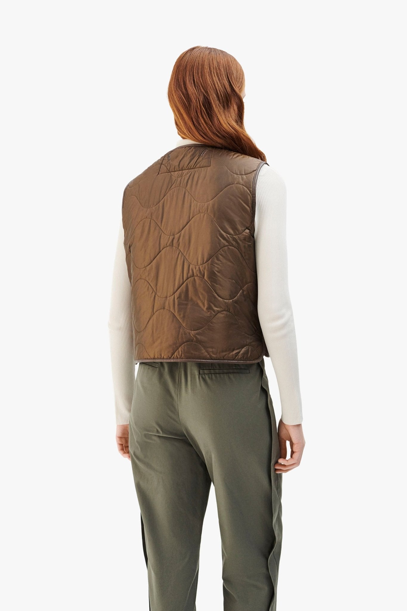 Aviator Shearling Vest - Chocolate / Natural