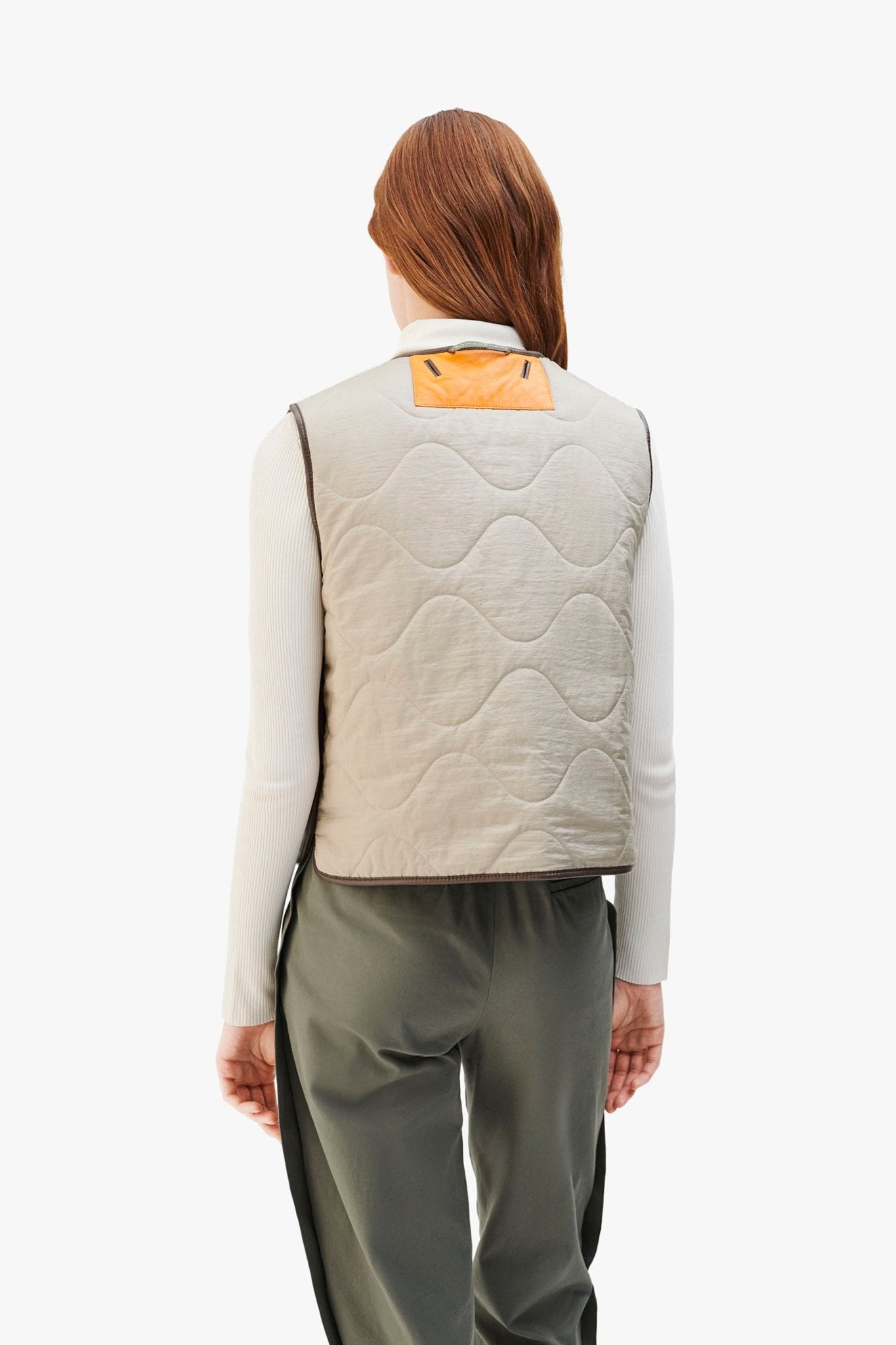 Aviator Shearling Vest - Chocolate / Natural