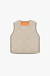 Aviator Shearling Vest - Dark Olive / Pale Jade