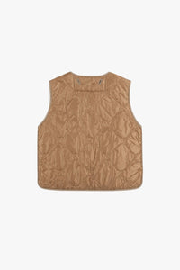 Aviator Shearling Vest - Taupe / Blush