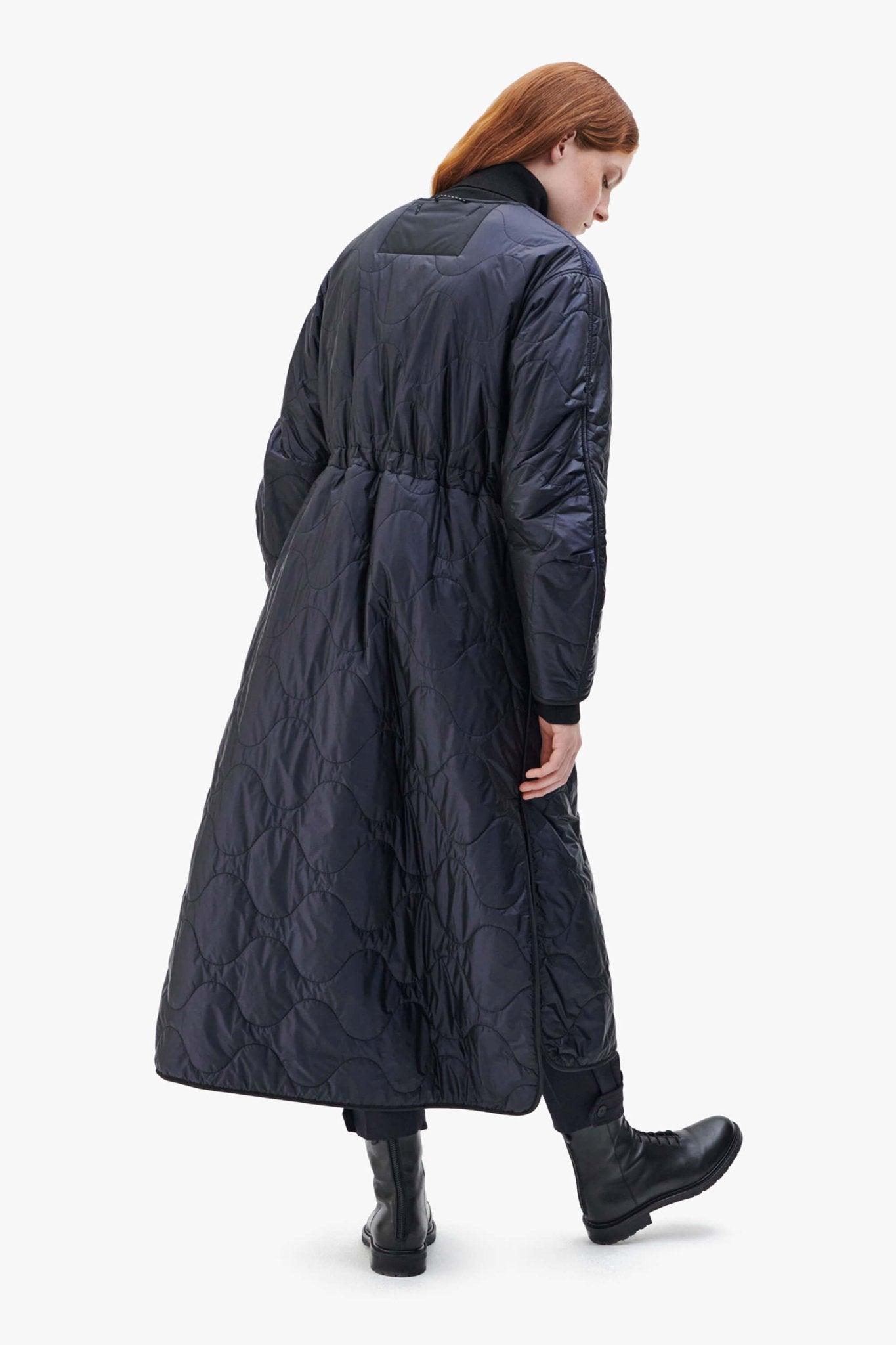 Signature Patchwork Long Quilt - Black / Slate