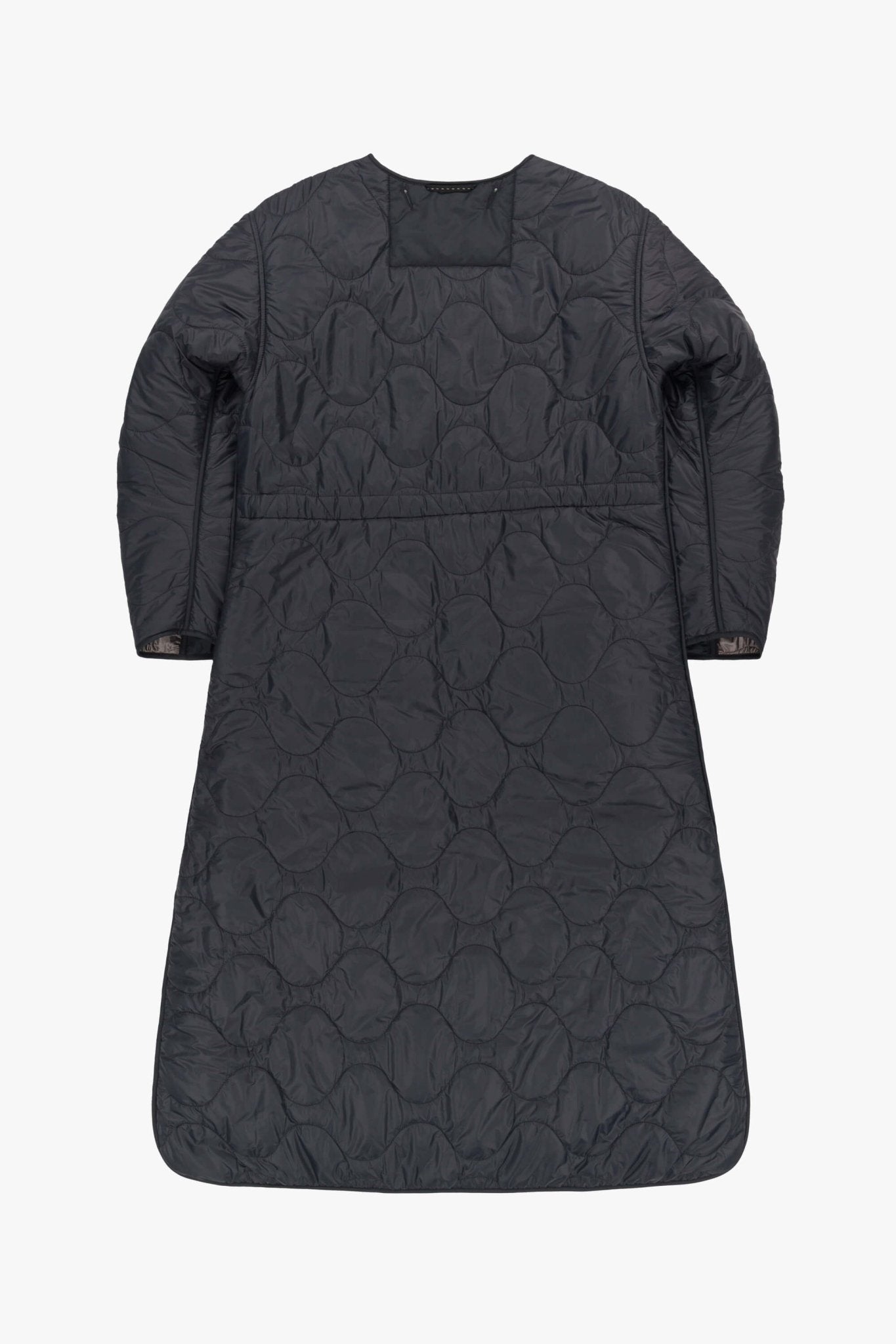 Signature Patchwork Long Quilt - Black / Slate