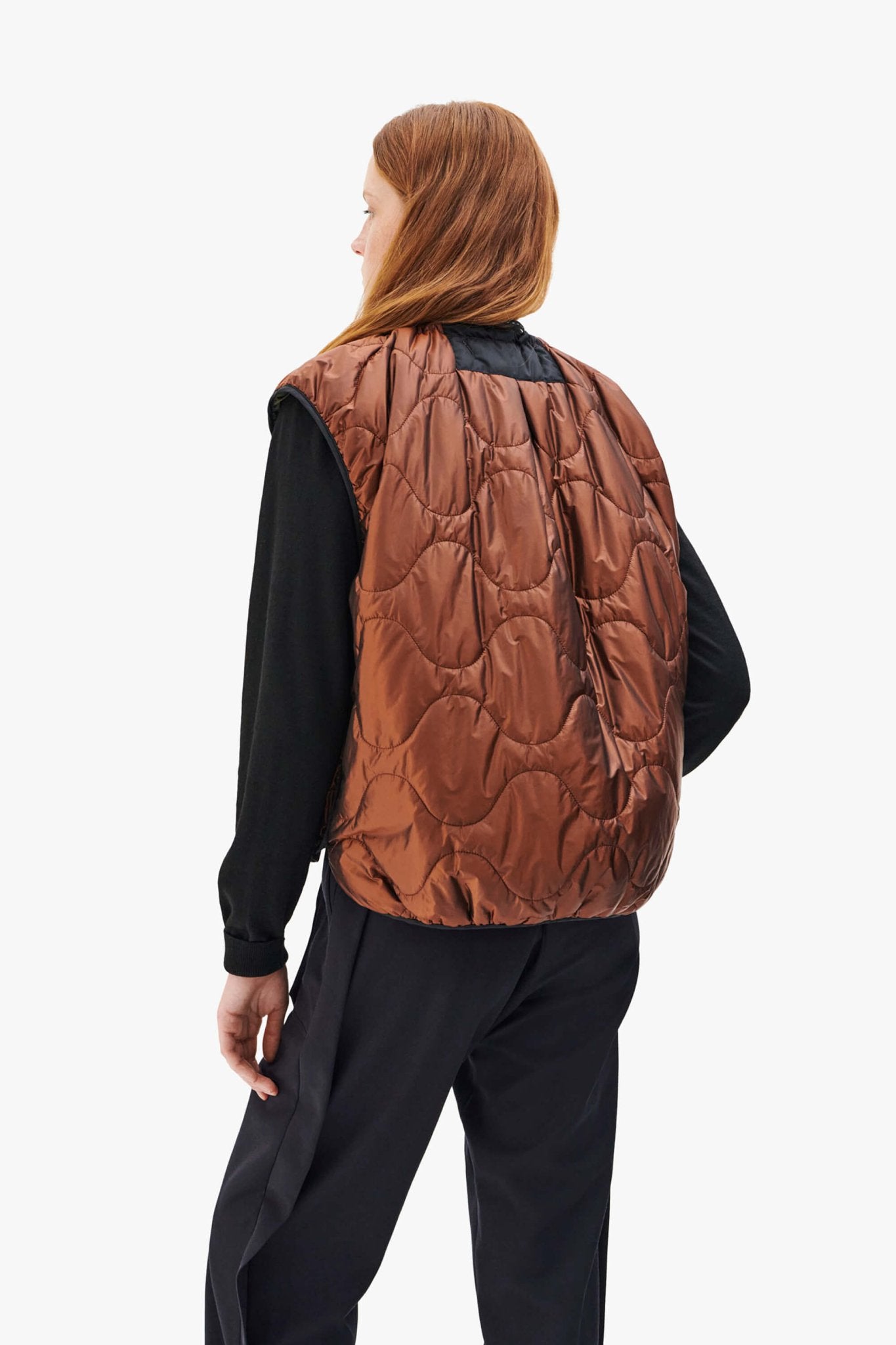 Parachute Quilted Vest - Amber / Olive