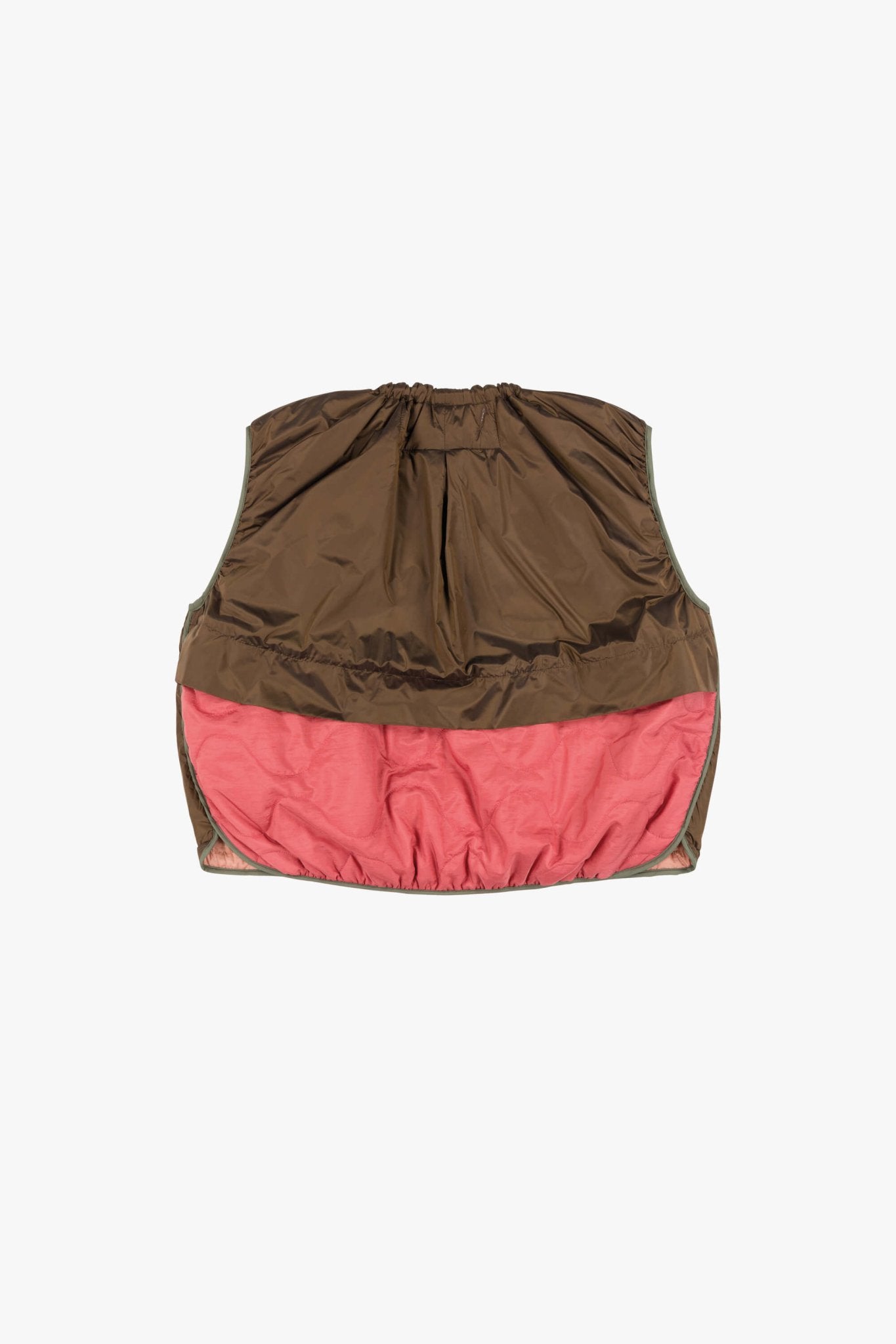 Parachute Quilted Vest - Bronze / Pale Pink