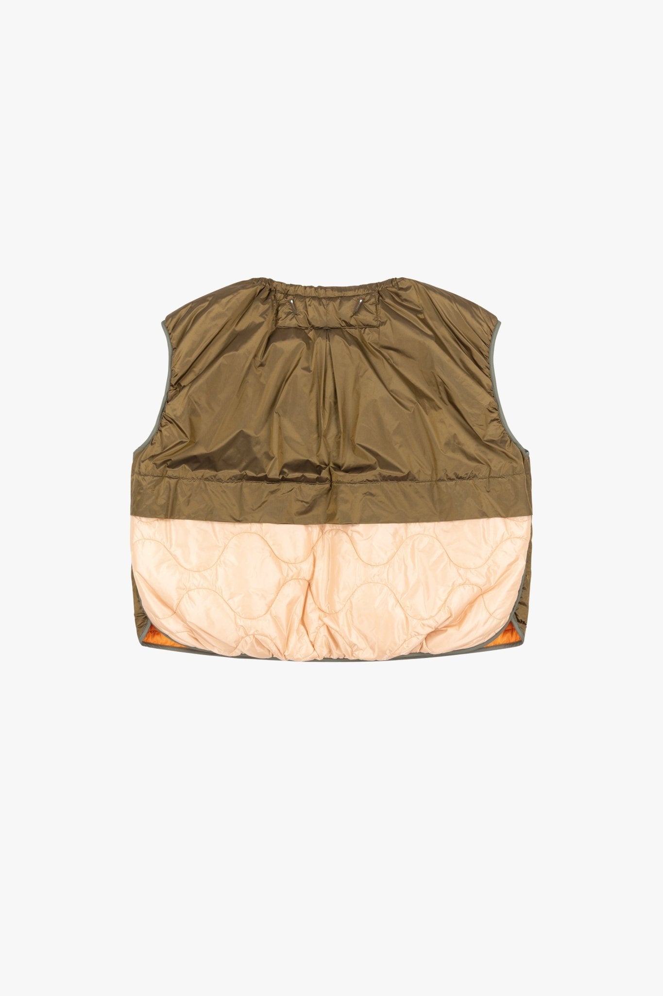 Parachute Quilted Vest - Clementine / Antique Gold