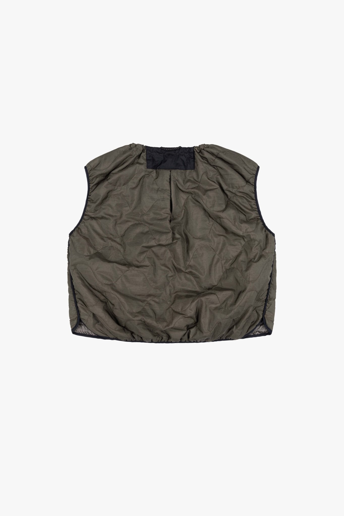Parachute Quilted Vest - Dark Olive / Granite