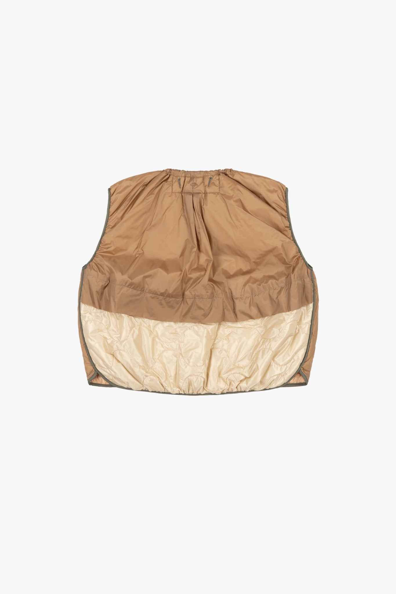 Parachute Quilted Vest - Mocha Brown / Soft Peach
