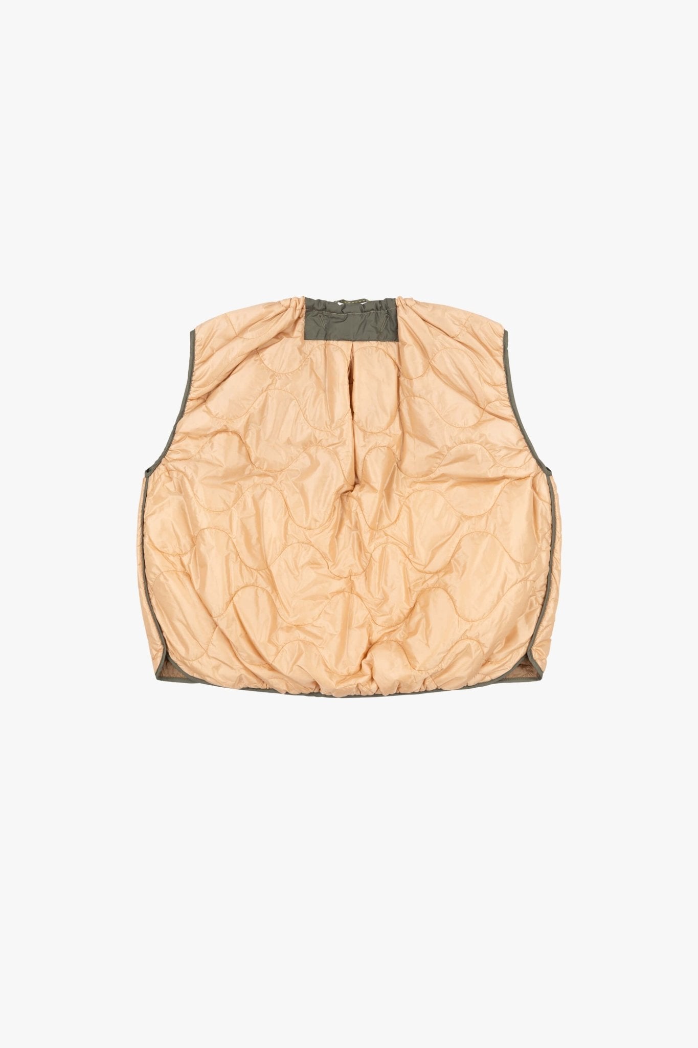 Parachute Quilted Vest - Mocha Brown / Soft Peach