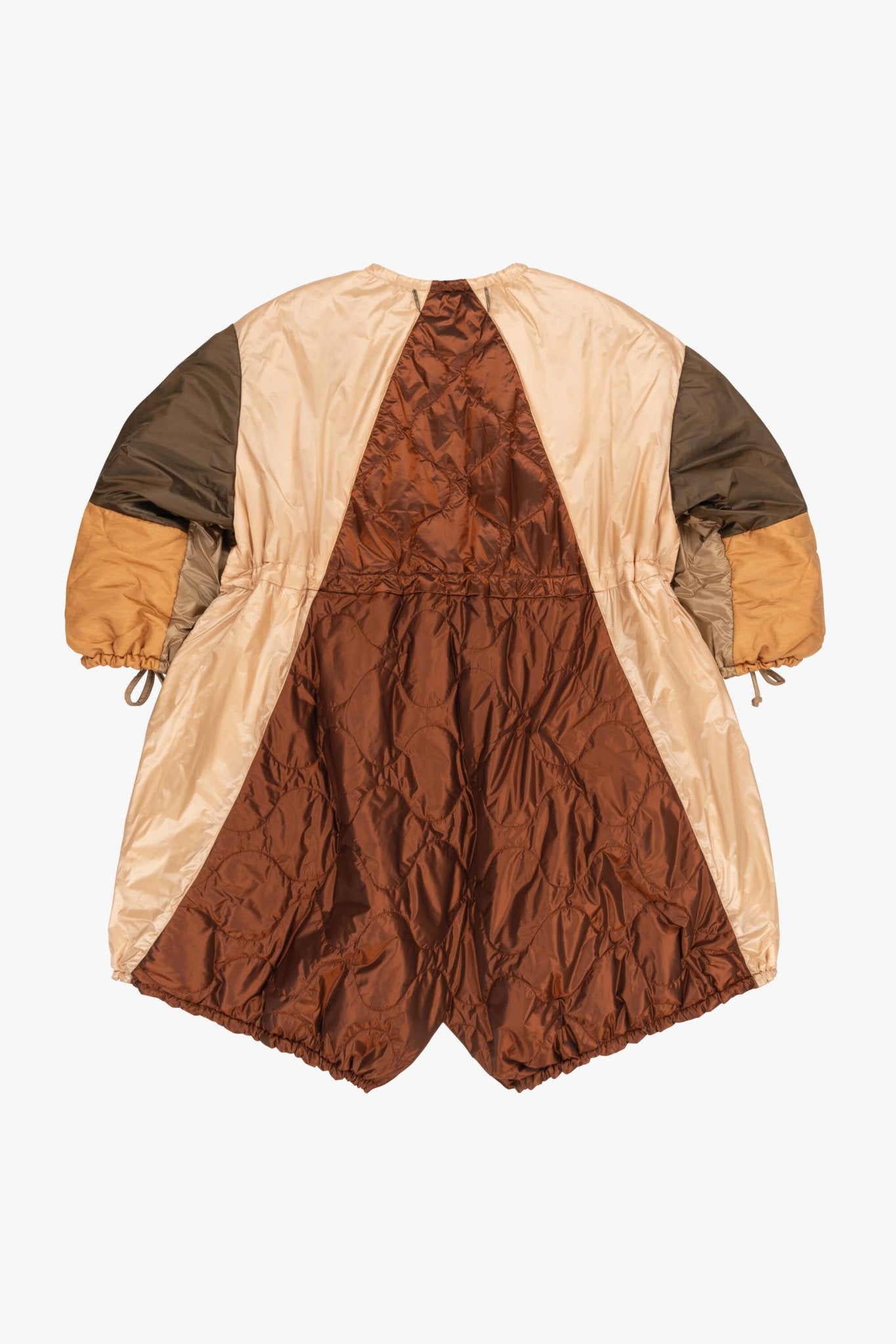 Parachute Patchwork Parka - Bronze / Mocha Brown