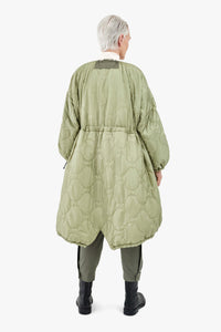 Parachute Patchwork Parka - Mineral Green & Chartreuse / Pale Sage