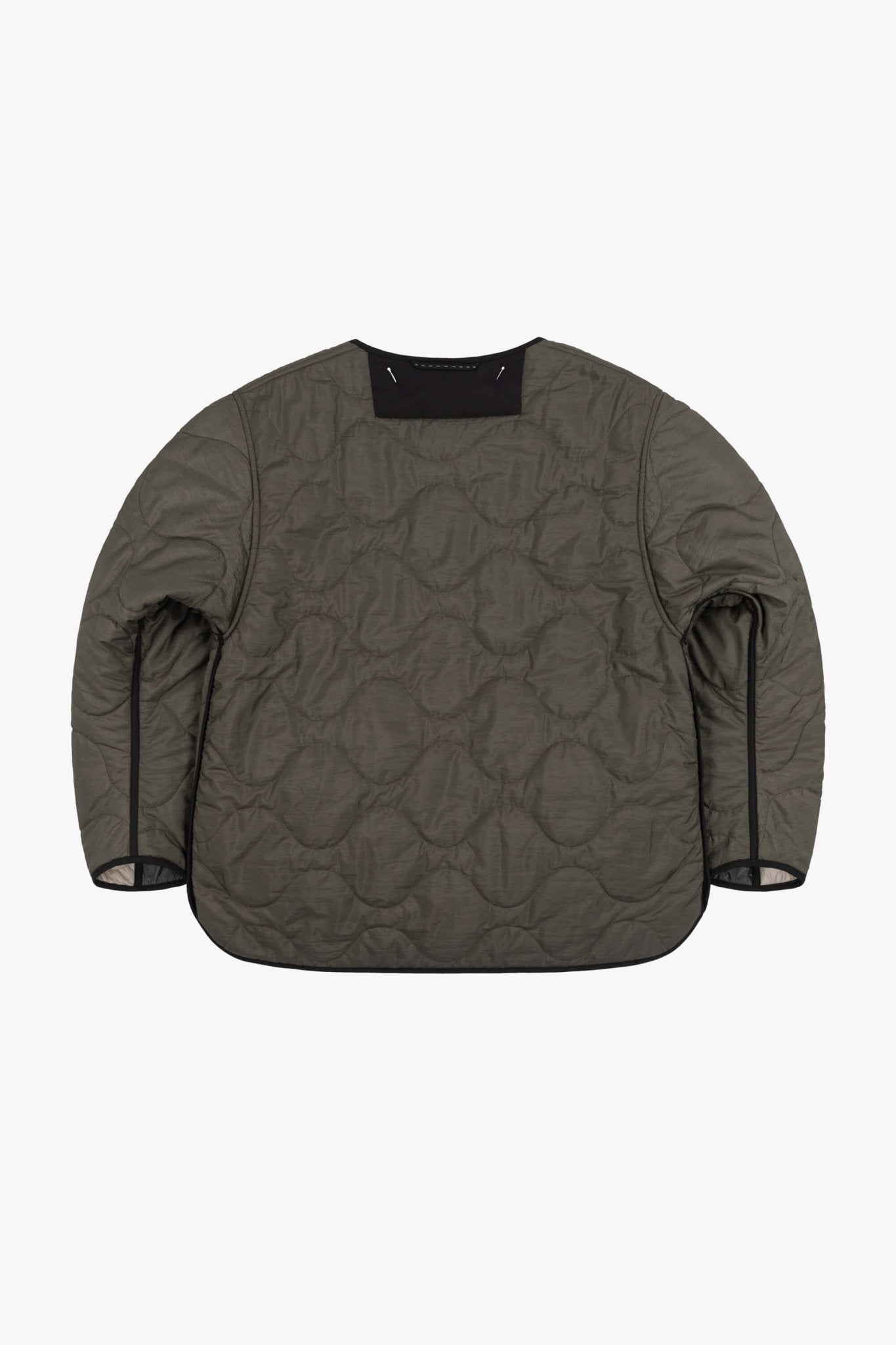 Signature Patchwork Cropped Quilt - Anthracite & Mineral Green / Dark Olive