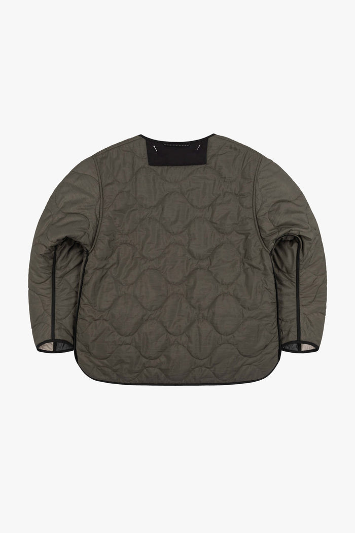 Signature Patchwork Cropped Quilt - Anthracite & Mineral Green / Dark Olive