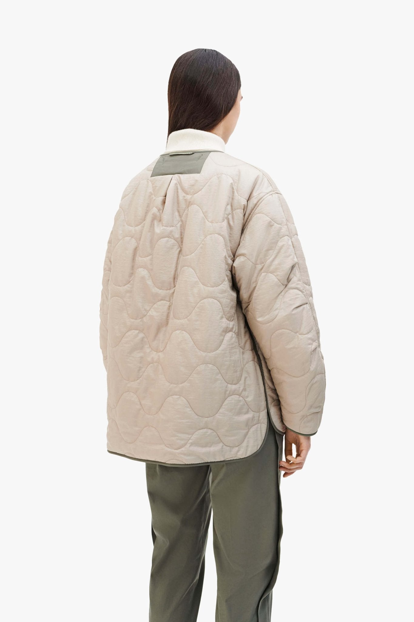 Signature Patchwork Cropped Quilt - Pale Sage / Stone