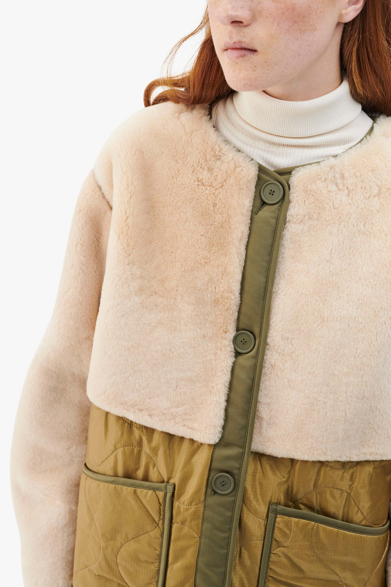 Signature Shearling Quilt - Blush / Burnt Orange