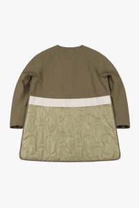 Weatherproof Bonded Short Raincoat - Pale Olive / Chartreuse