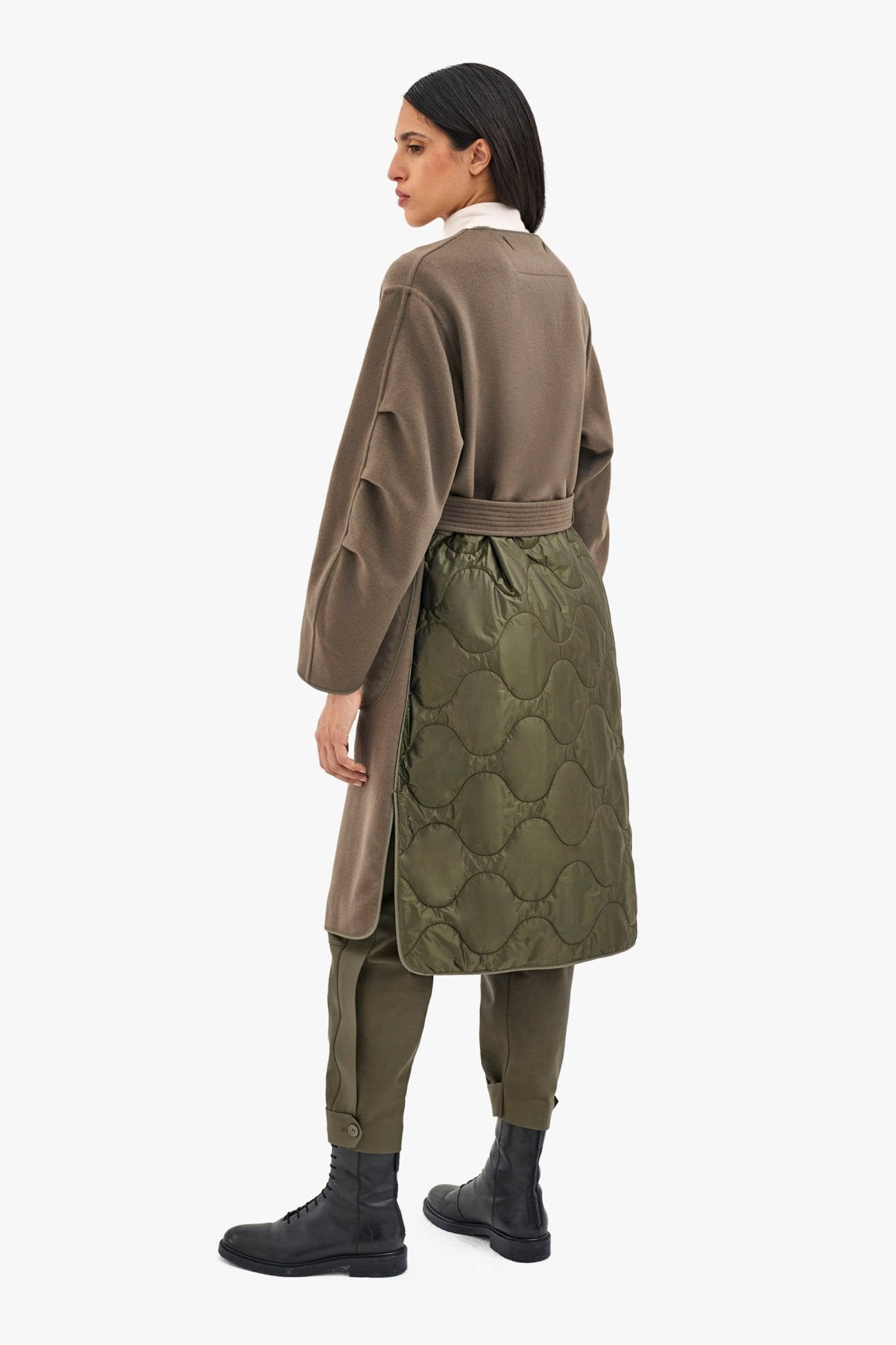 Signature Wool Parka - Olive / Chartreuse