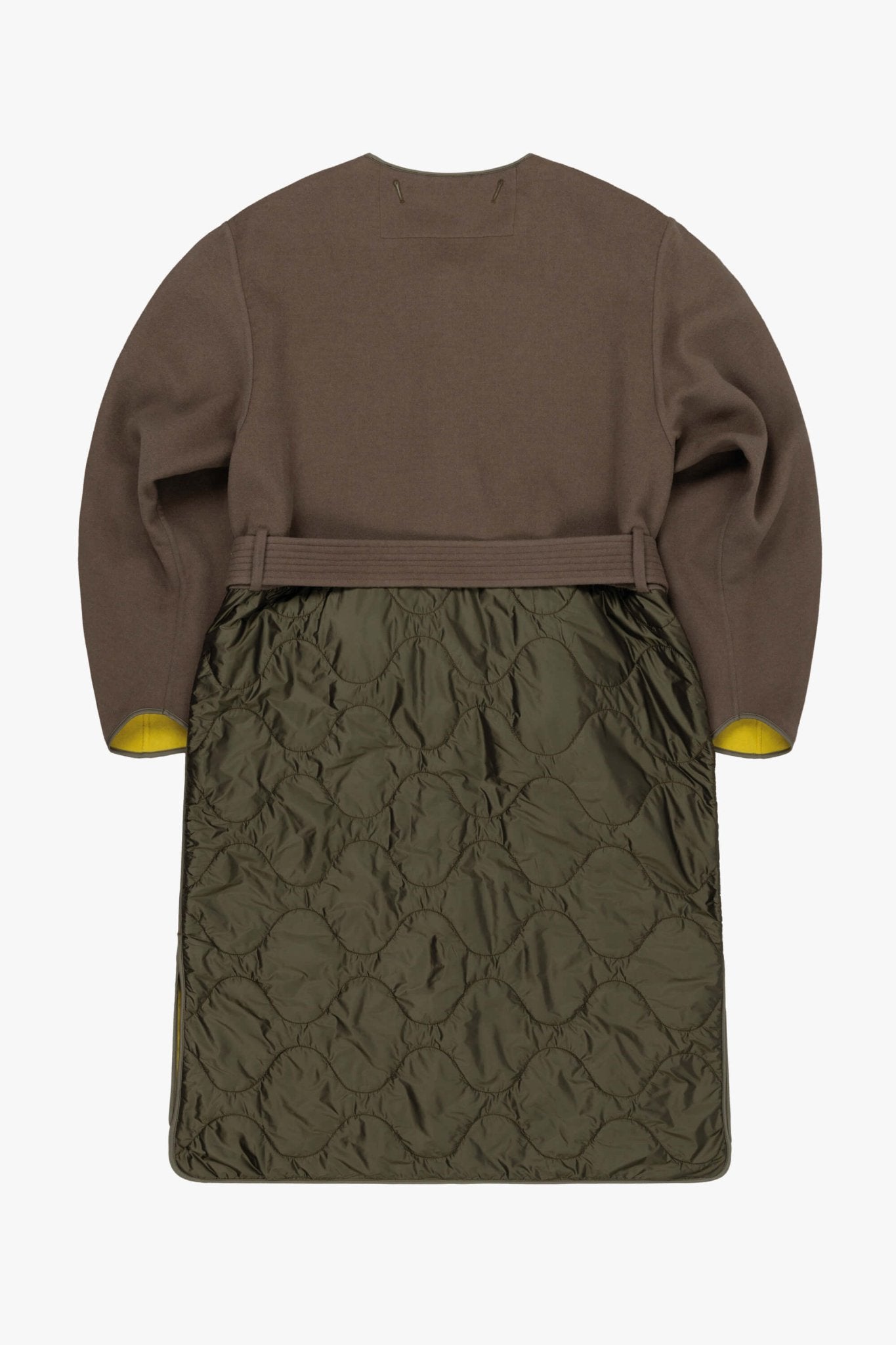 Signature Wool Parka - Olive / Chartreuse