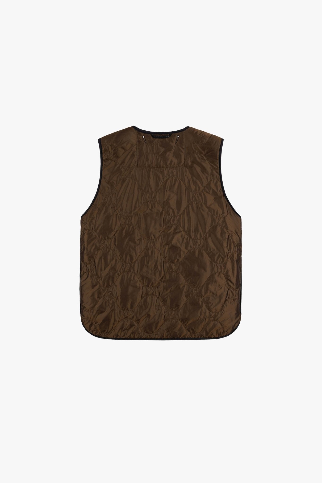 Signature Patchwork Wool Vest - Chestnut & Camel / Bronze