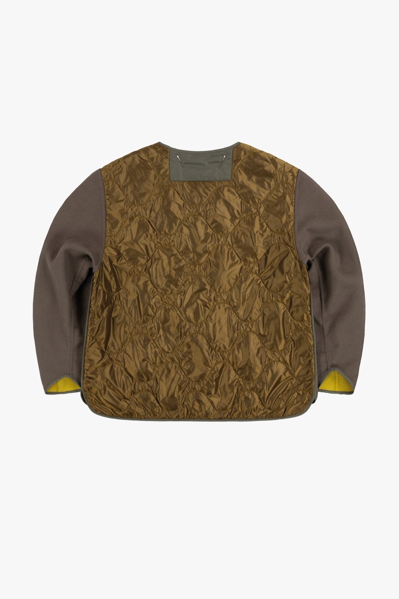 Signature Wool Peacoat - Olive / Chartreuse