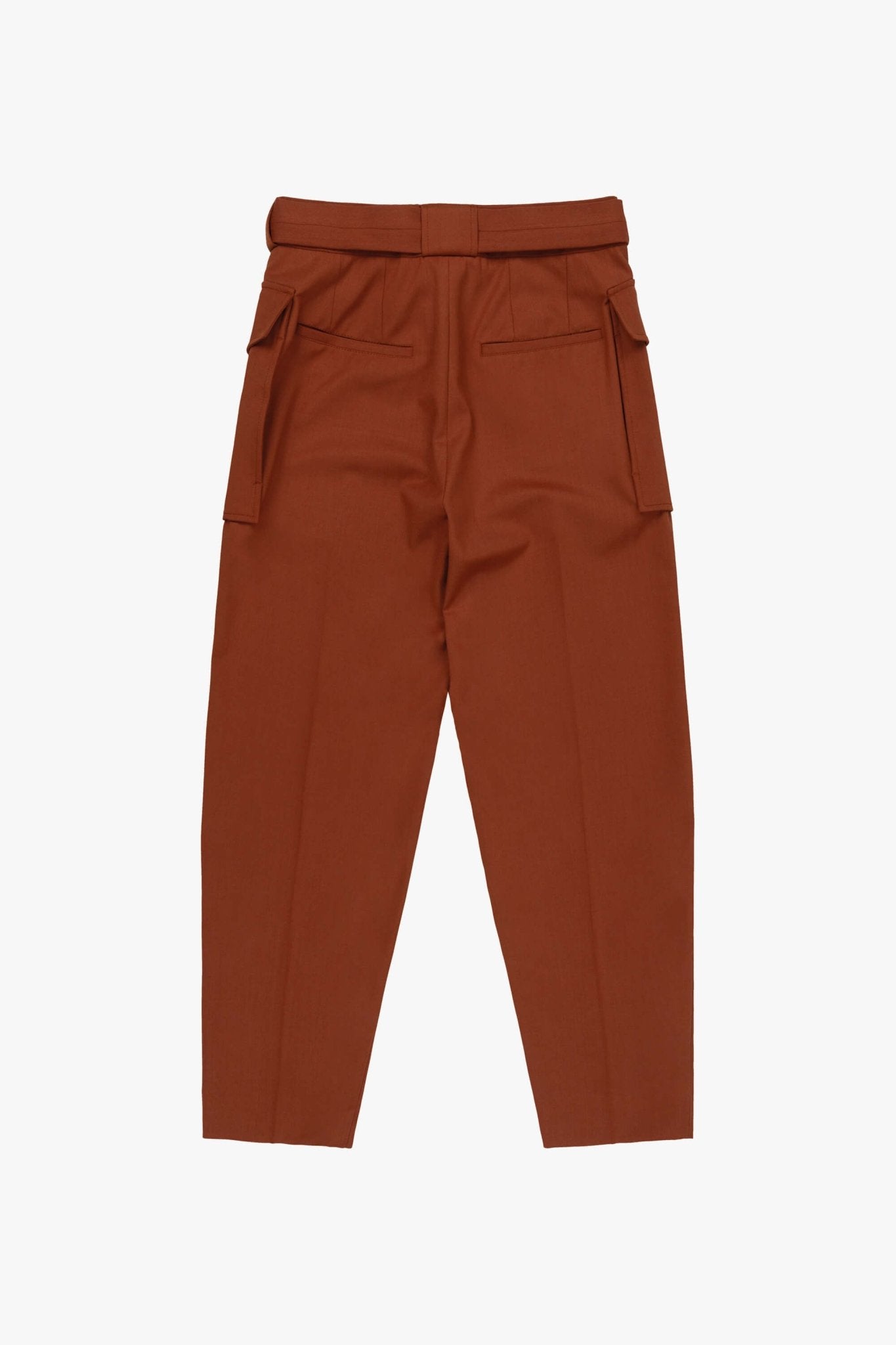 Wool Patch Pocket Trouser - Russett