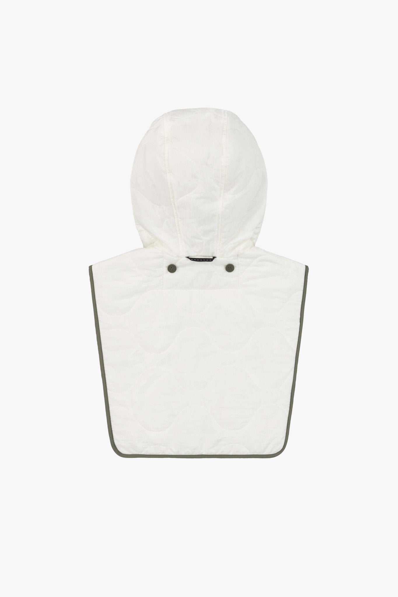 Quilted Zip Hood - Pale Sage / White