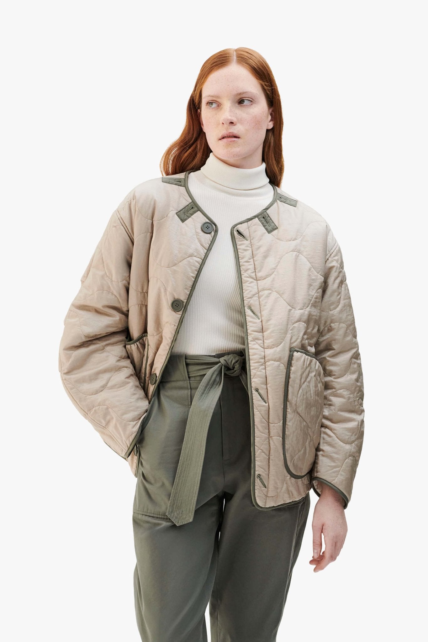 Signature Patchwork Cropped Quilt - Pale Sage / Lilac