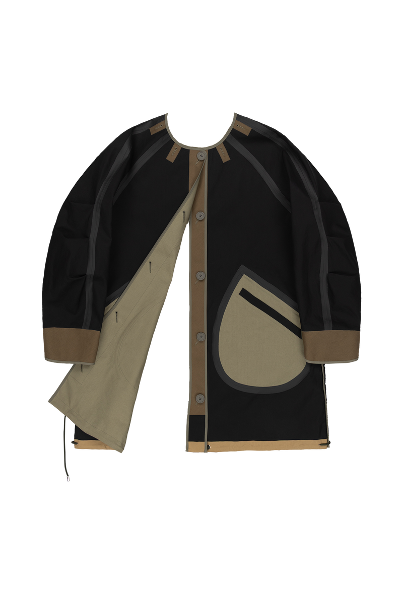 Weatherproof Men's Rain Parka - Pale Olive / Black - Layer 6