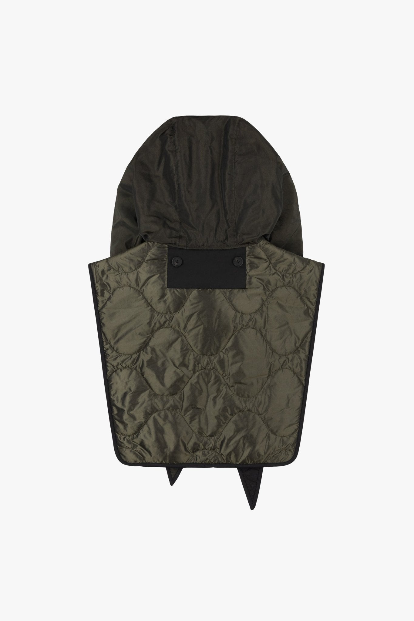 Silk Nylon Wrap Hood - Olive / Black