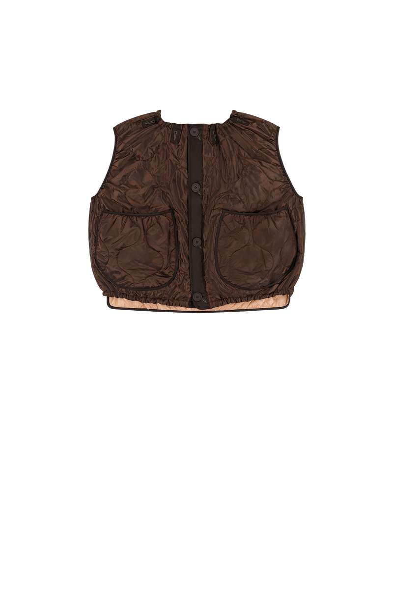Parachute Quilted Vest - Dark Sienna / Dark Umber - Layer 5