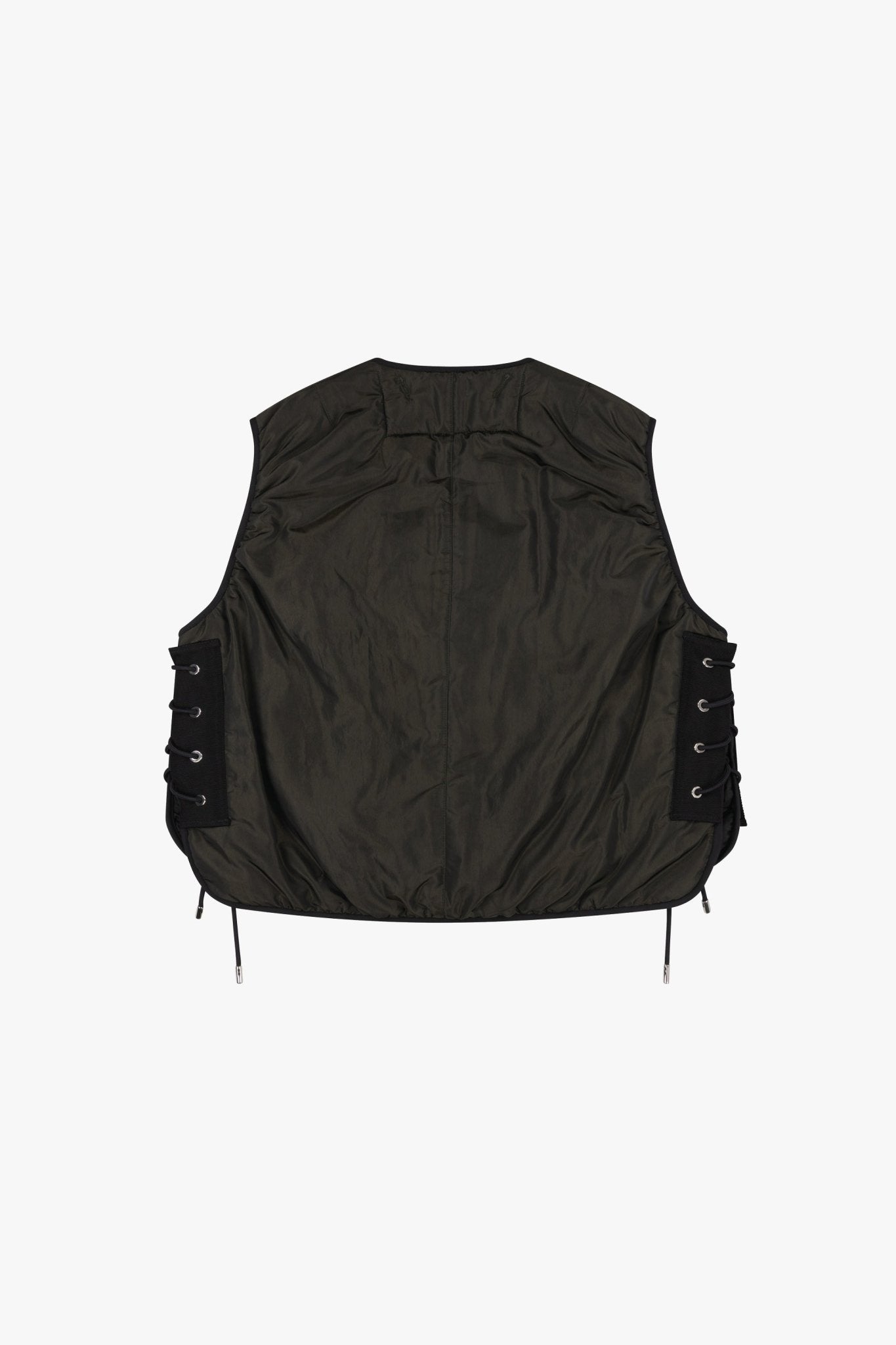 Parachute Silk Nylon Lattice Vest - Olive / Black