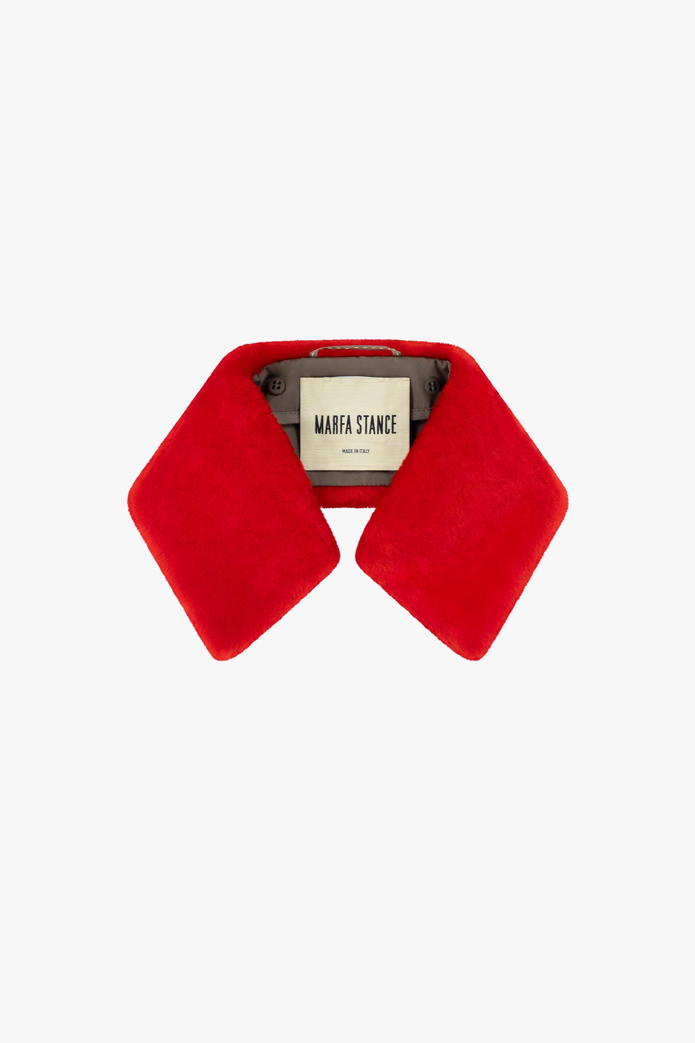 Shearling Collar - Cardinal Red